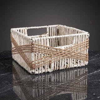 Criss-Cross Rectangular Hamper Basket