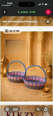Twin Tonal Woven Arched Baskets