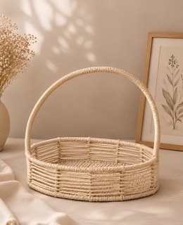 Crescent Moon Tote Basket